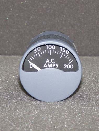 124-837, AC AMMETER, OVERHAULED BY B&G INSTRUMENTS, FRESH DUAL 8130-3 TAG WITH